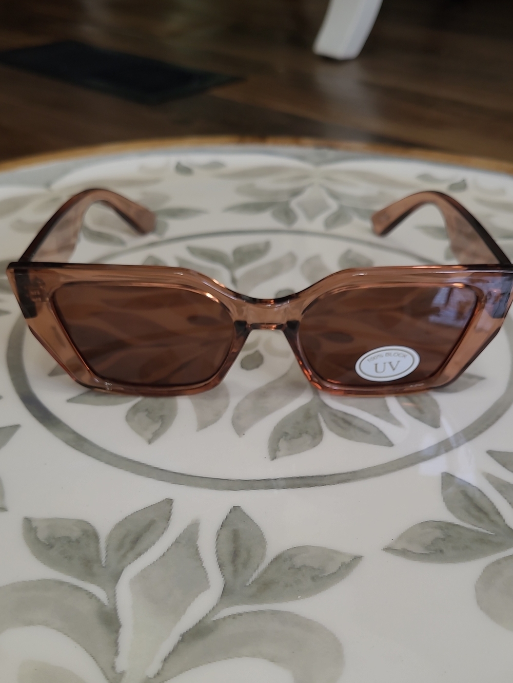 NWT Brown Retro Square Sunglasses